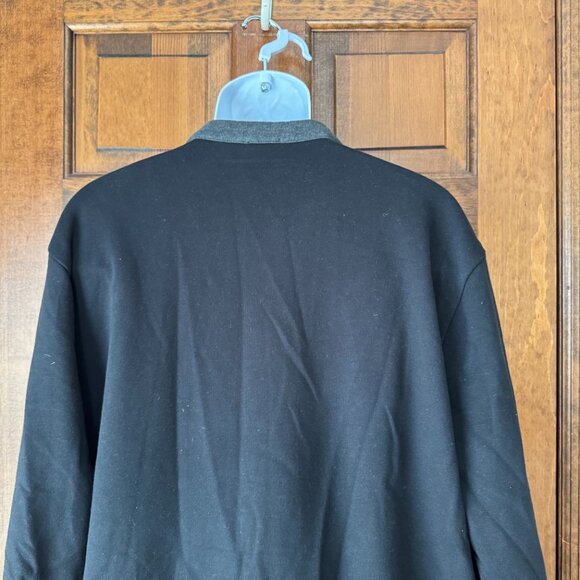 Express Black w/Gray Trim Button Close V-Neck Cardigan Jacket X-Large - Picture 10 of 13